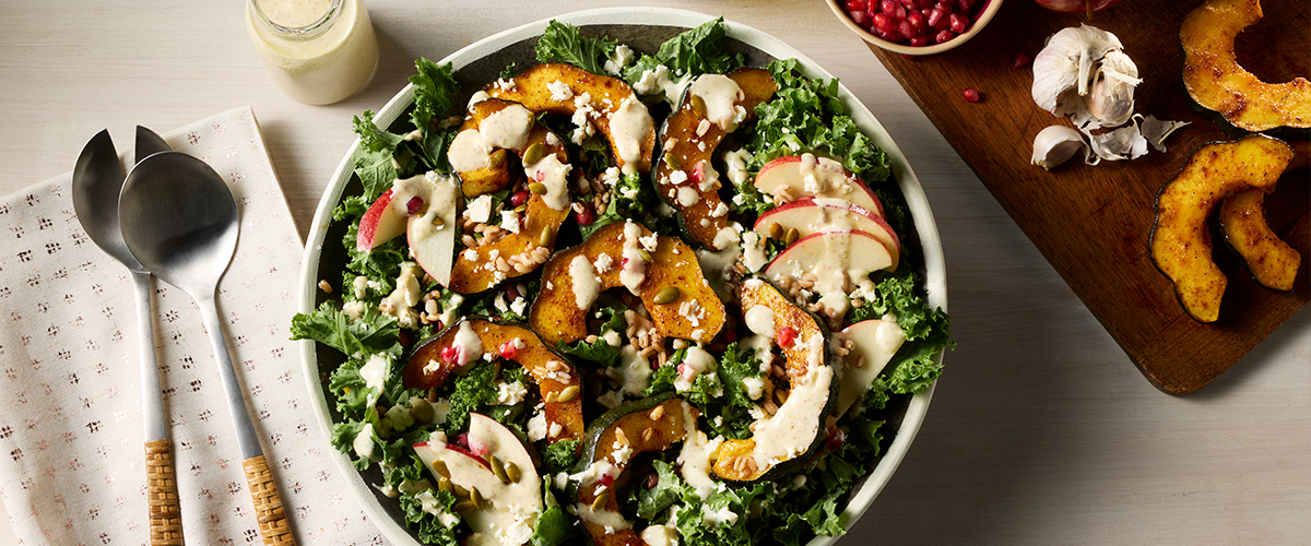 Ensalada de Calabaza con Aderezo de Yogur